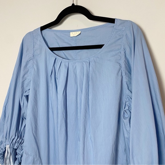 Lake Morning Cotton Mini Dress in Bluebell - Picture 5 of 12